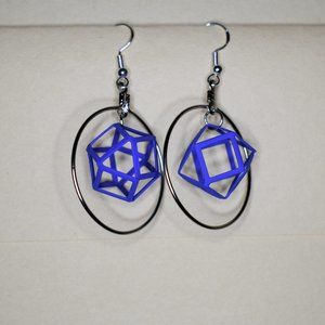 Blue Geo Earrings